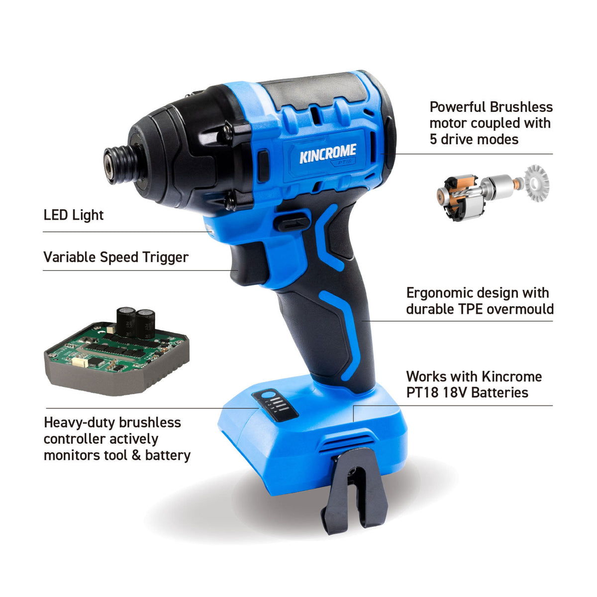 18V Brushless 1/4" Impact Driver - K23115