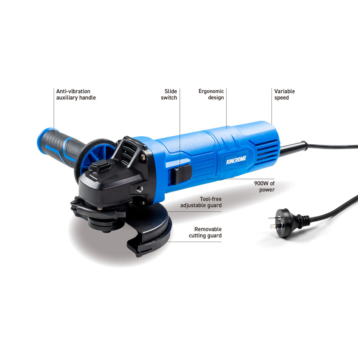 240V 125mm Angle Grinder - Slide Switch - K23220