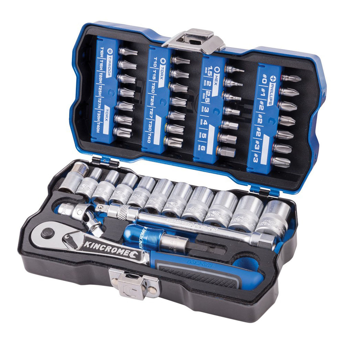 LOK-ON Socket & Bit Set 43 Piece 1/4" Drive - K27000
