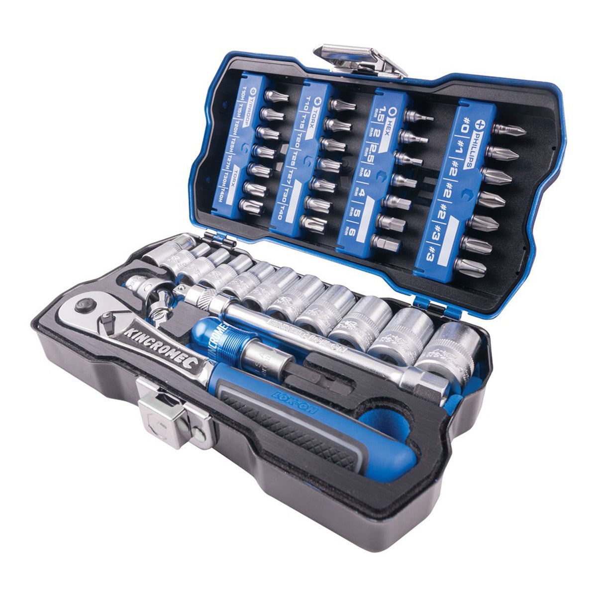 LOK-ON Socket & Bit Set 43 Piece 1/4" Drive - K27000