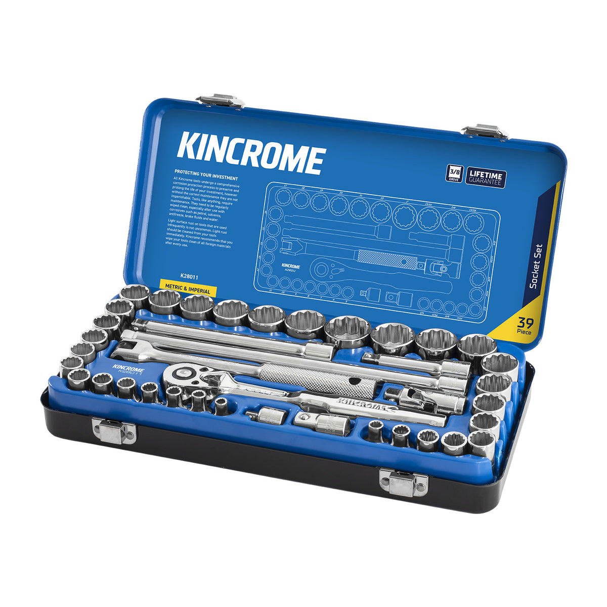Socket Set 39 Piece 3/8" Drive - Metric & Imperial - K28011