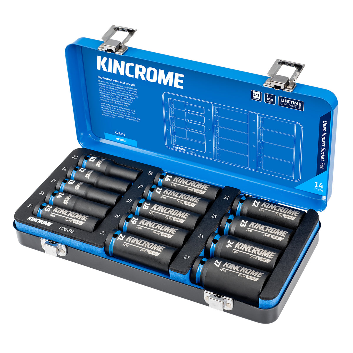 Deep Impact Socket Set 14 Piece 1/2" Drive - Metric - K28206