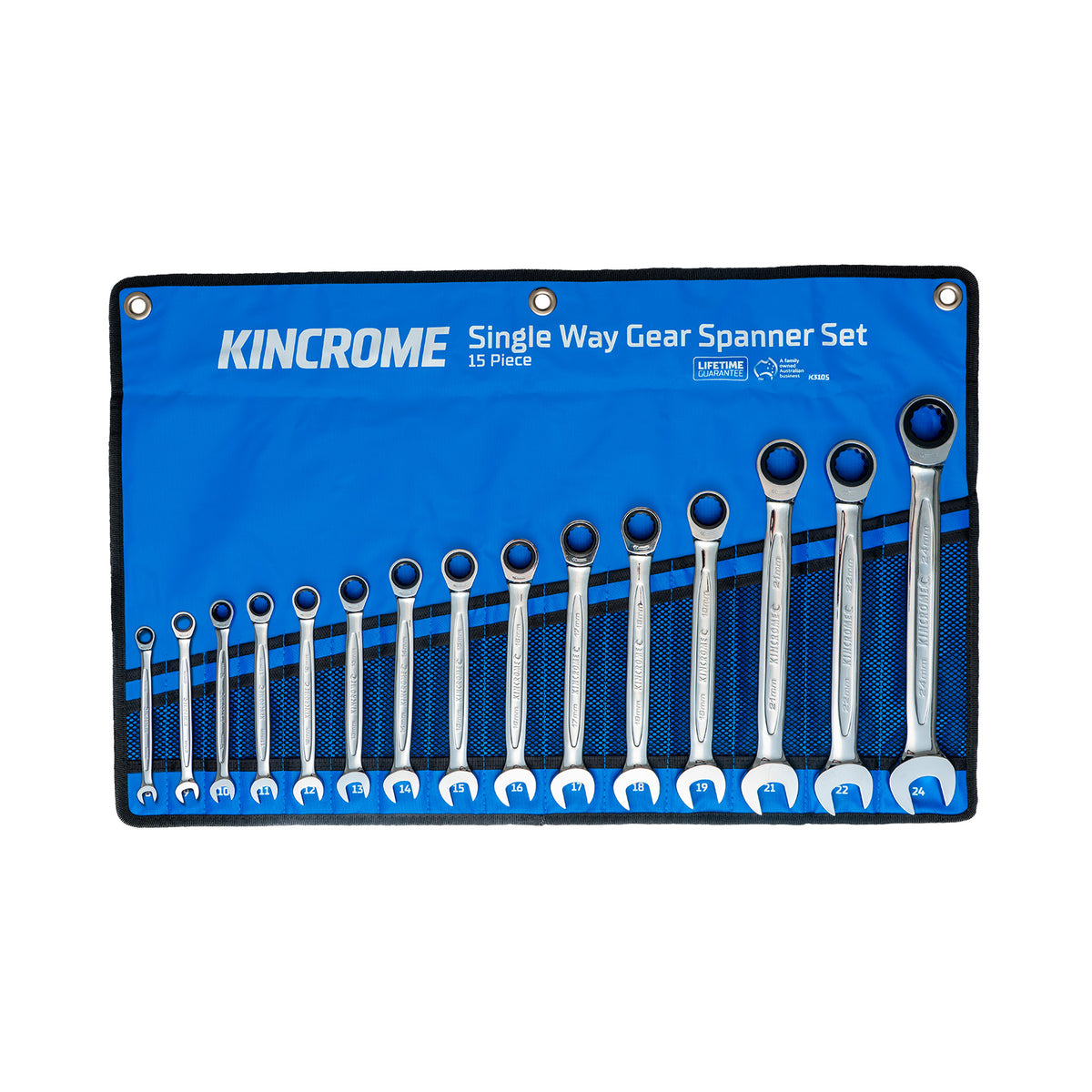 Single Way Gear Spanner Set 15 Piece - Metric - K3105