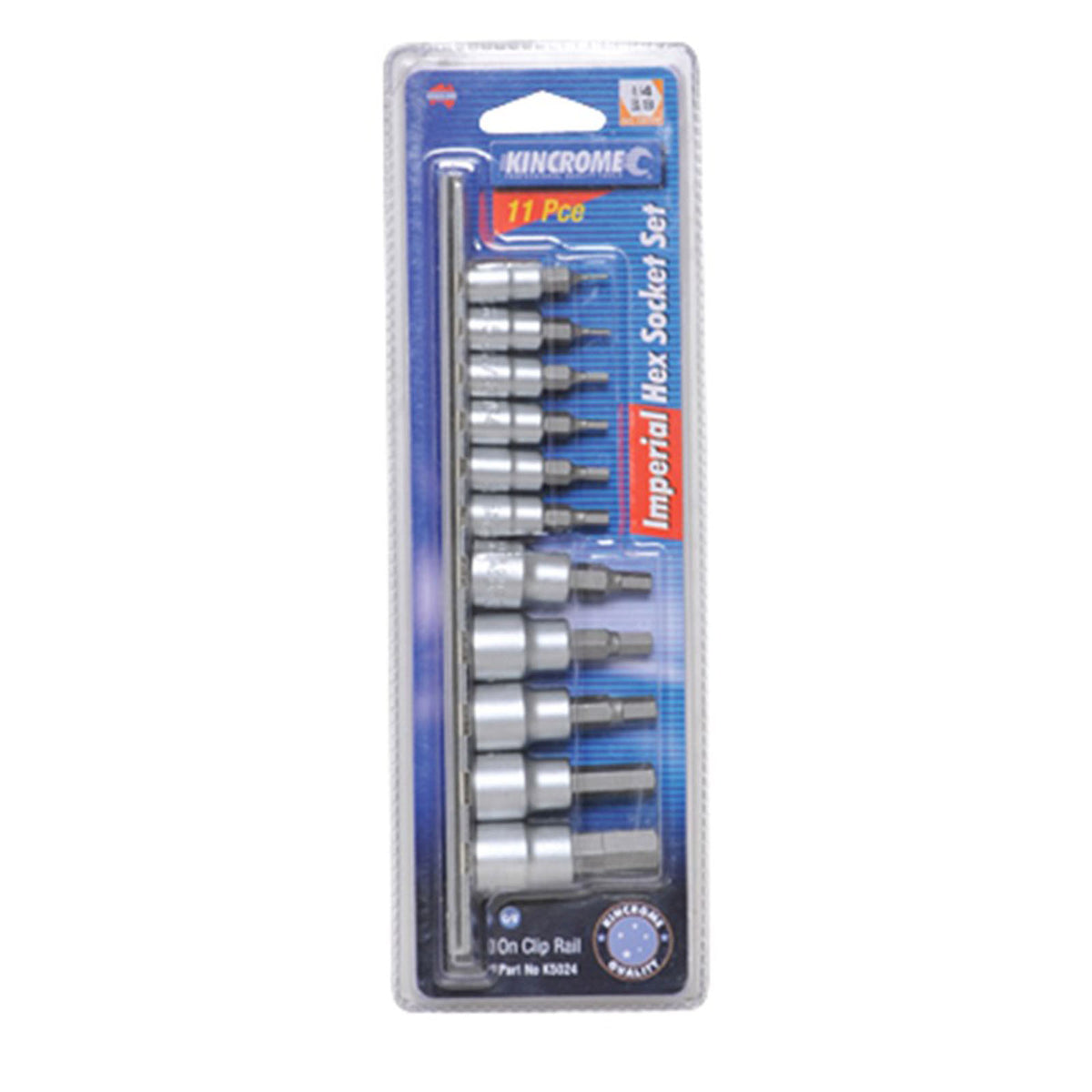 Hex Socket Set Short Series 11 Piece 1/4 & 3/8 Drive - Imperial - K5024