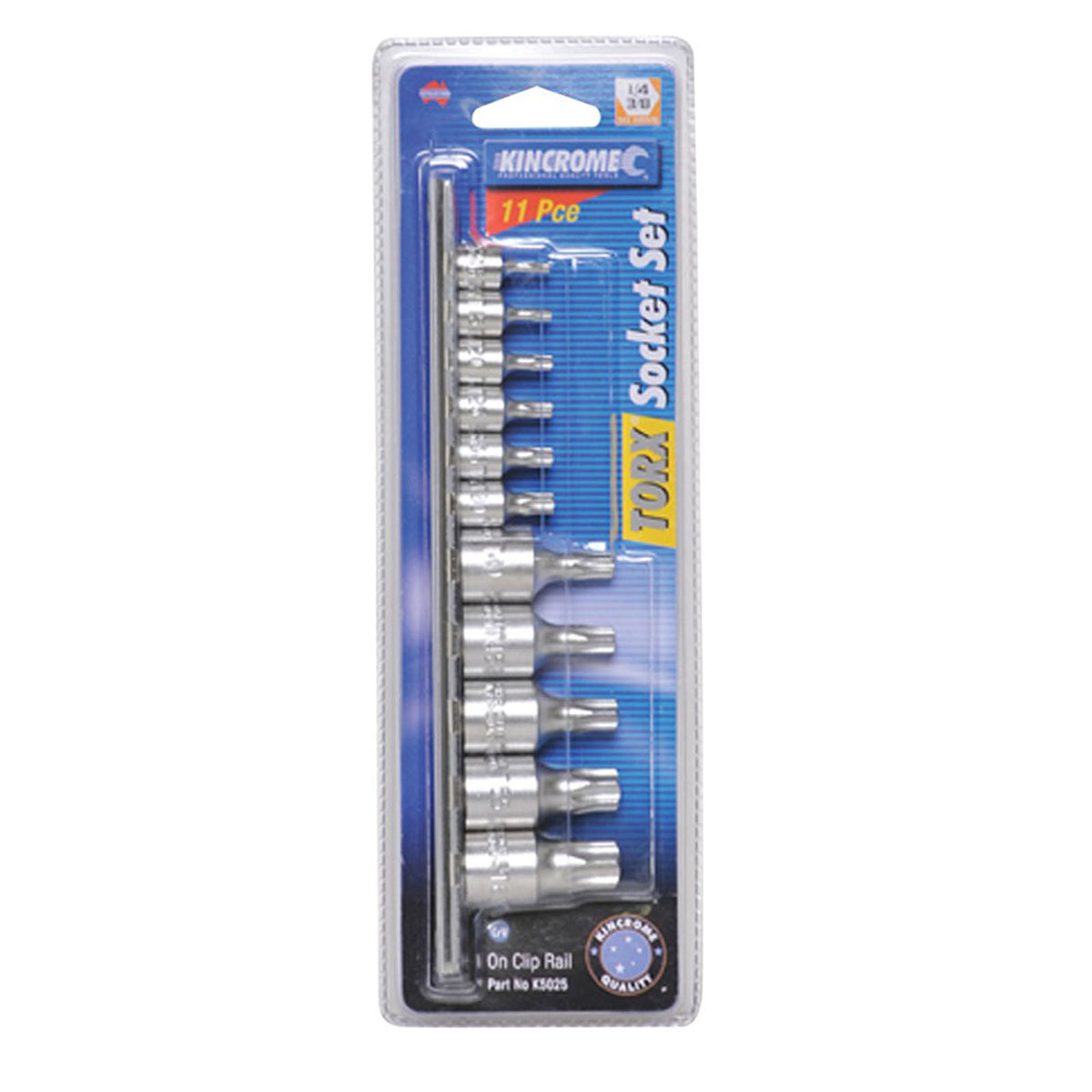 TORX Socket Set Short Series 11 Piece 1/4 & 3/8" Drive - K5025