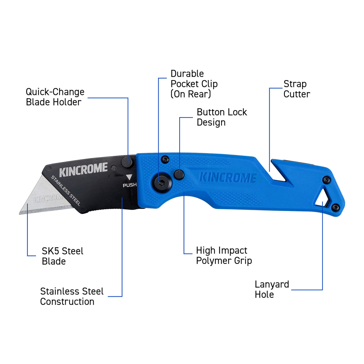 High Impact Folding Utility Knife - K6100