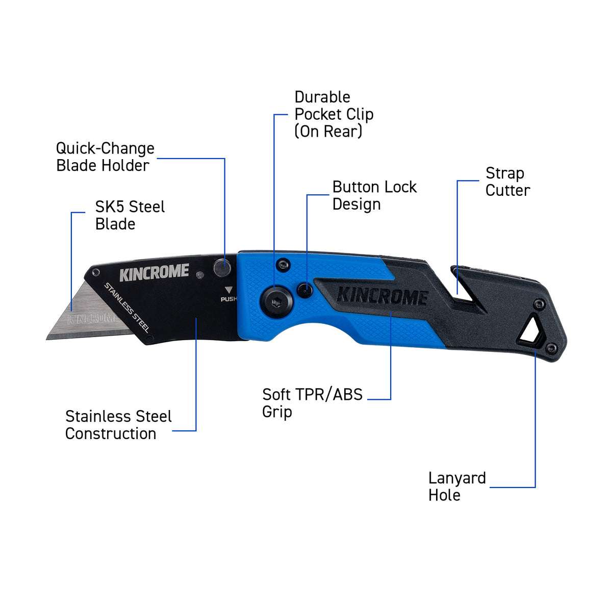 Soft Grip Folding Utility Knife - K6266