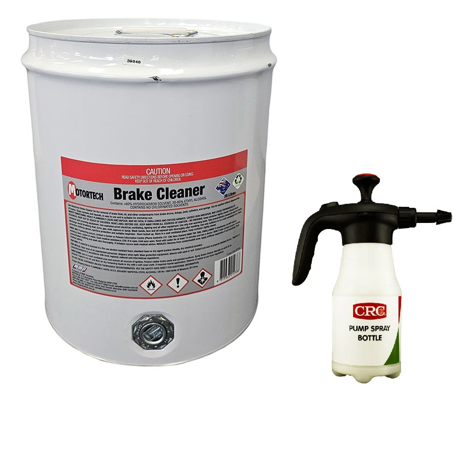 20L Workshop Brake Clean with CRC Pump Spray Gun Applicator