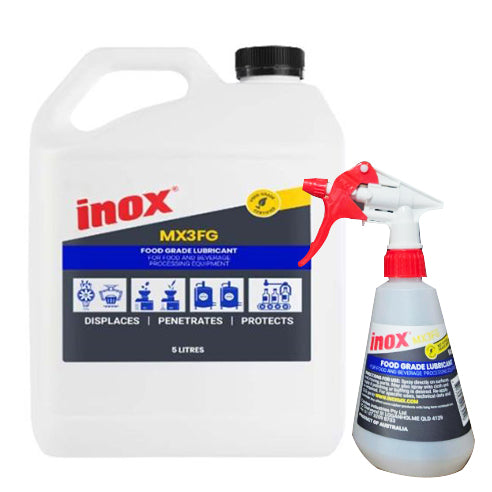 Inox MX3 Food Grade Anti-Rust Anti-Corrosion Lube Formula 5L + Spray Bottle