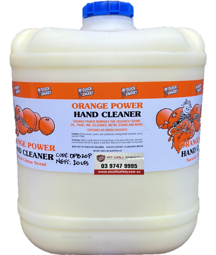Quicksmart Orange Power Hand Cleaner Liquid Pump 20L - OPB20P