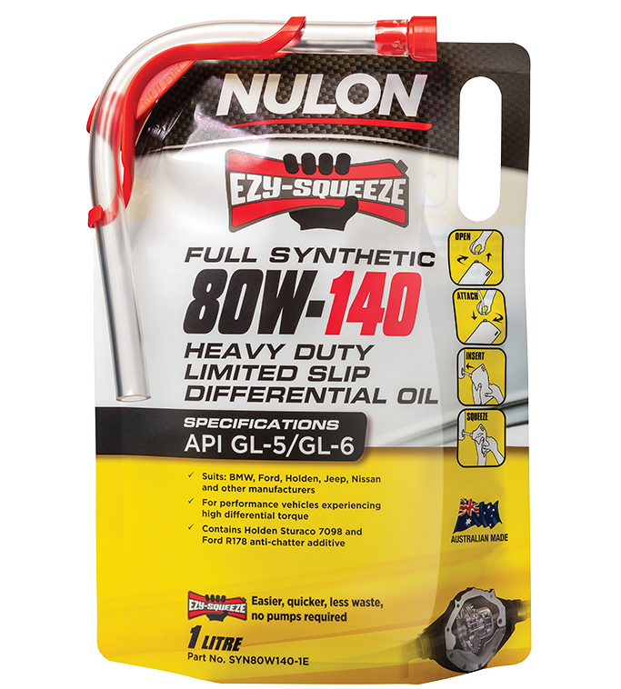 Nulon Full Synthetic 80W-140 Heavy Duty Limited Slip Differential Oil 1 Litre - SYN80W140-1E