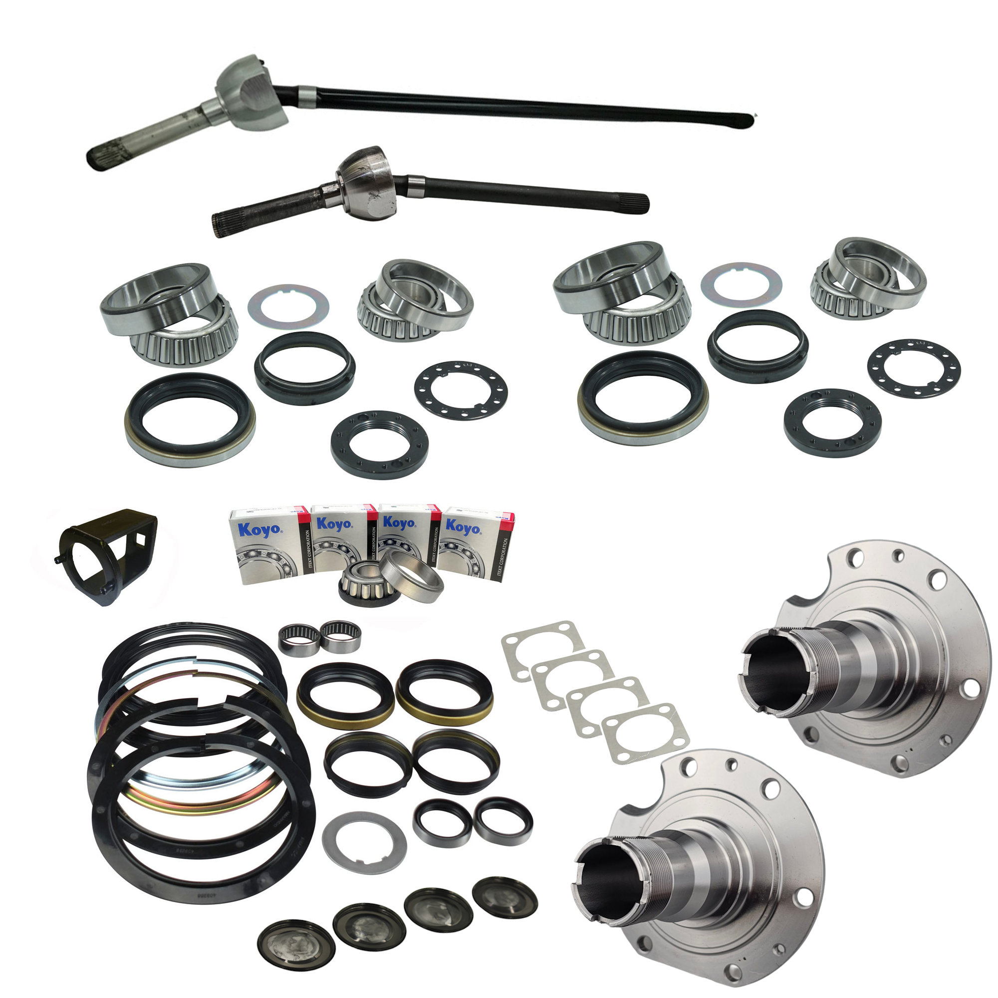 Front CV Shaft Wheel Bearing Swivel Hub Spindle Kit for Nissan Patrol GU Y61