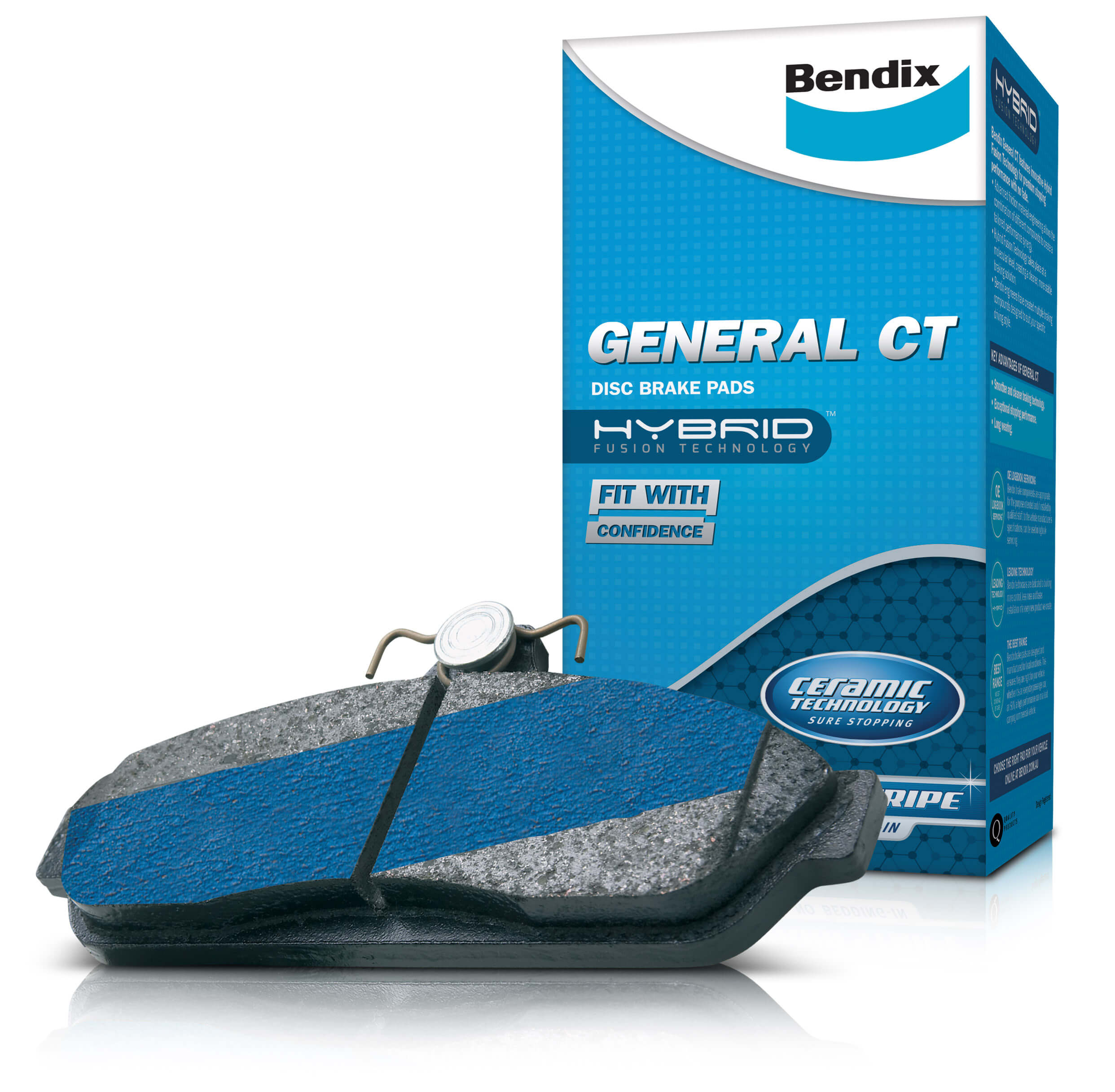 Bendix GCT Rear Brake Pads for Ford Mondeo | Jaguar XJ6 D X350 X Type X400 | Renault Kangoo X76 2000~2010 - DB1697-GCT