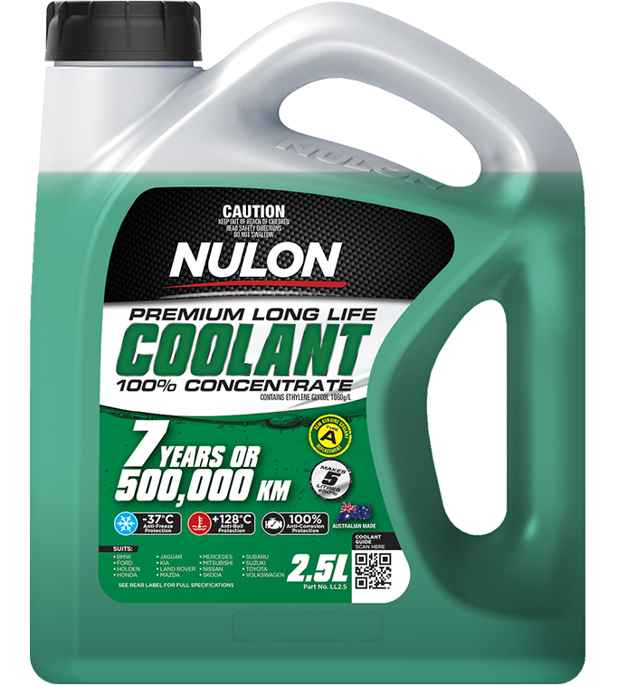 Nulon Green Premium Long Life Coolant 100% Concentrate 2.5 Litres - LL2.5